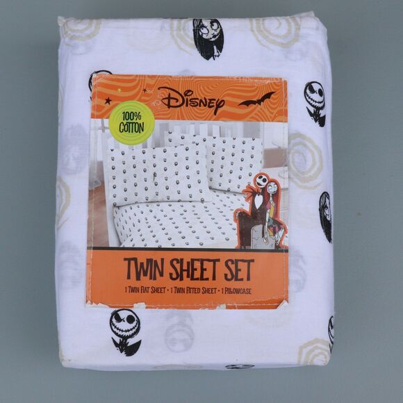 Nightmare Before Christmas Halloween Twin Sheet Set - Picture 1 of 4